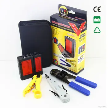 Line Finder Network tool kit Wire stripper & network cable tester & RJ45 Crimping tool & punch Down Tool NOYAFA NF-1201