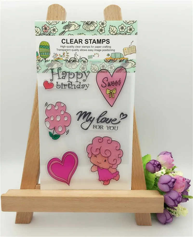Happy birthday my love for you Clear Rubber Stamp Seal Paper Craft Photo Album Scrapbooking for wedding gift CL-79