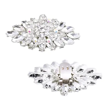 Wedding BD Double Layers Party Pumps Rhinestone Crystal Shoes Hat Clutch Mother Lover Buckle Bling Decoration Shoe Clip 2 Pcs