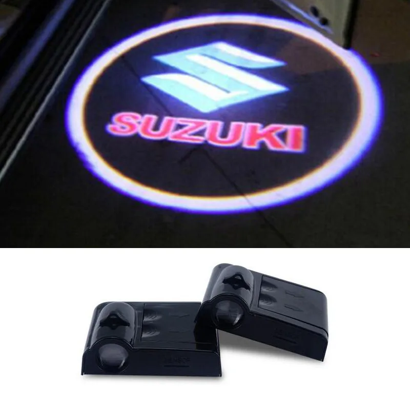 2 x Wireless Car Projector Light For Suzuki Swift Spoiler Grand Vitara SX4 Jimny Samurai Bandit Alto Gsxr 600 GS500 Liana Escudo