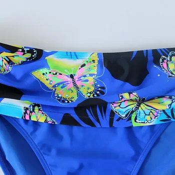 Plus Size 6XL Women Bikinis Set Butterfly Printed Push Up Biquini Swimwear Underwire Bathing Beach Swimsuits Large Size 48-56