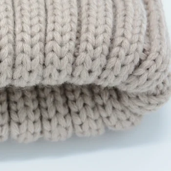 2016 New Fashion Winter real Fur pompom Hats For Women Ear Protect bonnet Wool Knitted Caps Women 15cm Fur Ball Beanies