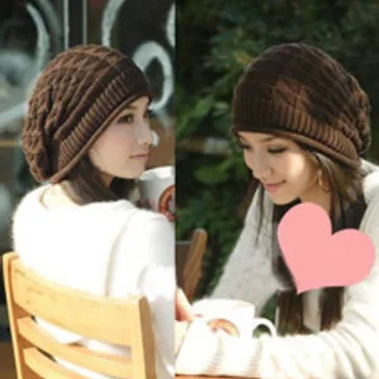 Sales Men's Women's Knit Baggy Beanie Oversize Slouchy Winter Hat Chic Cap