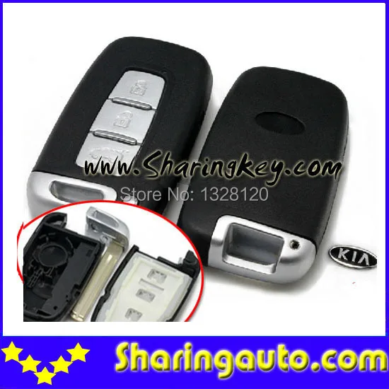 3 Button Smart Card Shell with Toy48 key for Kia 5pcs/lot