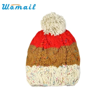Womail beanie hat Fashion Winter Knitted Cap Female Casual Beanies for women Colorful Slouch Skullies Gorros 2017 Gift 1pc