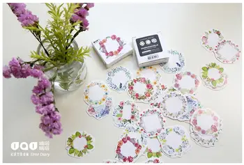45 pcs/pack The Blooming Flower Ring Decorative Stickers Adhesive Stickers DIY Decoration Craft Scrapbooking Stickers