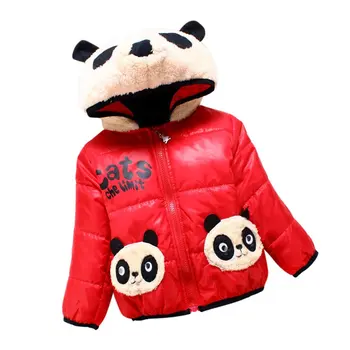Children Clothing panda Cartoon Outwear Boys Girls Winter Wear Thickening Outerwear Coat Cotton-Padded Childr Children Outerwear