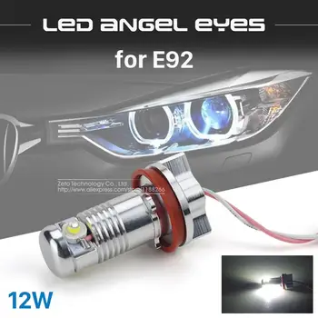 1 Set 2x6W 12W H8 Angel Eyes 7000K LED Marker XENON White/Blue/Red For BMW E82 E87 E90 E91 M3 E92 E60 E61 E63 E64 E84