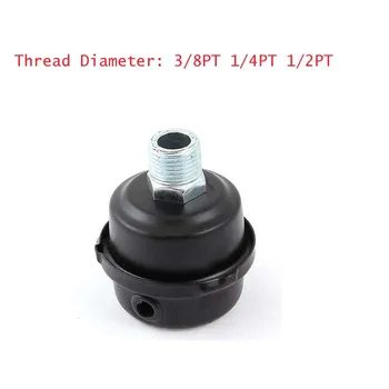 1pc 3/8PT 1/4PT 1/2PT Thread Diameter Metal Air Compressor Intake Filter Silencer Mufflers