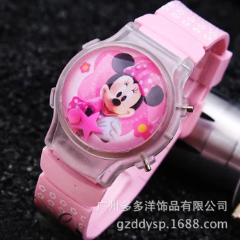 Fashion boys girls silicone digital watch for kids mickey minnie cartoon watch for children christmas gift clock Watch
