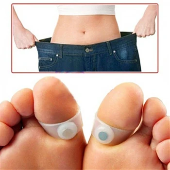 1 Pair Magnet Lose Weight New Technology Healthy Slim Loss Toe Ring Sticker Silicon Foot Massage Feet Loss Weight Reduce 5IAK