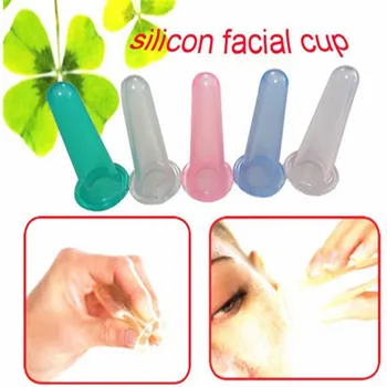 6pcs/Lot Eye mini silicone massage cup silicone facial massager cupping cup face care treatment