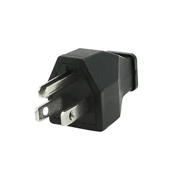 125VAC 15A Japan US 3 Pin Power Cable Male Plug Receptacle Black
