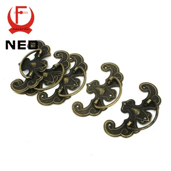 KAK 10pcs Classical Bronze Tone Pattern Drawer Cabinet Desk Door Jewelry Box Pulls Handle Knobs Two Size With Furniture Hardware