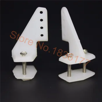 100Sets /Lot Nylon Plastic Standard Control Horns 17.5x26 mm 4 holes With Screws For RC Airplane Parts KT Model Replacement