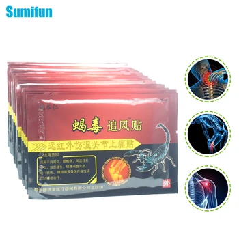 224Pcs/28Bags Sumifun Scorpion Extract Powerful Fast Relieve Muscle Pain Plaster Stop Pain Treatment Body Massager C498