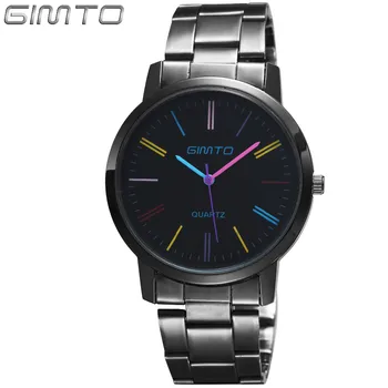 2017 Top GIMTO luxury brand watches women geneva watch ladies reloj mujer stainless steel watch relogio Feminino