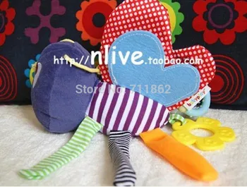 Baby bed hanging toy plush Bee Activity wind chimes teether bed hanging rattles infant toys