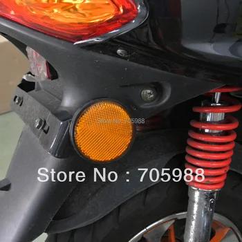 1 * LED Reflectors Round Turn Signal Light Universal Motorcycle Car Auto Amber