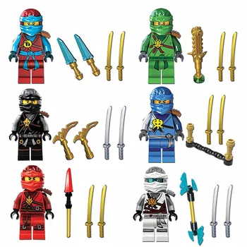 2017 HOT Compatible LegoINGlys NinjagoINGlys Sets NINJA Heroes Kai Jay Cole Zane Nya Lloyd With Weapons Action Toy Figure Blocks