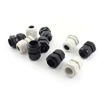 Nylon Waterproof Cord Grip 6-12mm Dia Cable Glands Connector PG13.5 10Pcs