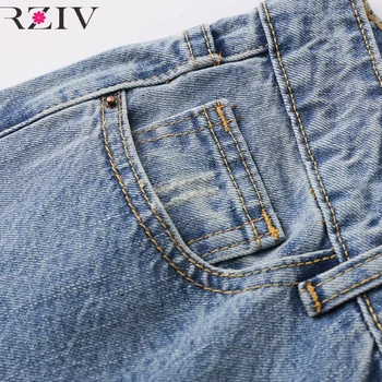 RZIV 2017 ripped jeans for women casual hole jeans embroidered flowers jeans woman