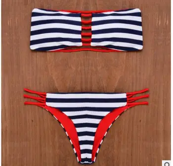 19 Style For Choice Women Printing Bandage Double-Sided Bikini 2017 Summer Stylish Biquini Push Up Padded Brasilian SwimwearDE60
