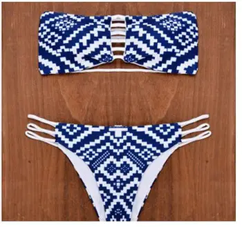 19 Style For Choice Women Printing Bandage Double-Sided Bikini 2017 Summer Stylish Biquini Push Up Padded Brasilian SwimwearDE60