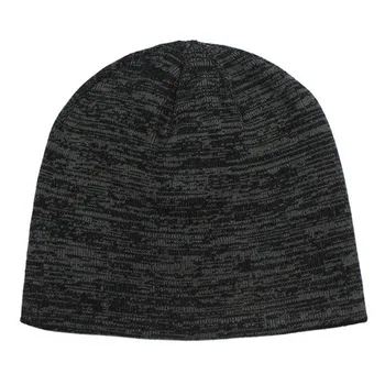 Men's Fashion Black Cotton Beanie Winter Autumn Hat