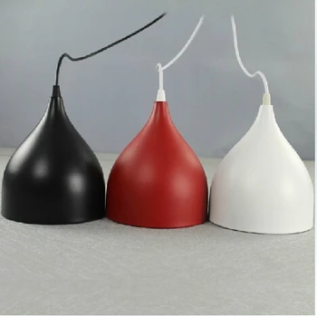 Modern Simple Northern European Style Pendant Light Fixtures,Black&White&Red Dining Room Pendant Lamps For Home Decor PLL-31