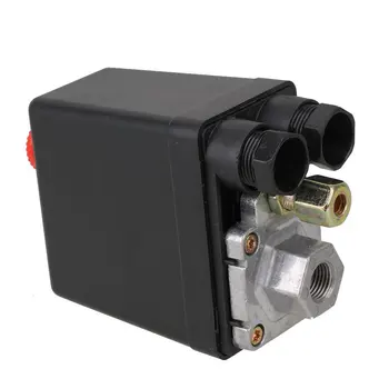 Vertical Type Replacement Part 1 Port SPDT Air Compressor Pump Pressure On / Off Knob Switch Control Valve 80-115 PSI AC220-240V
