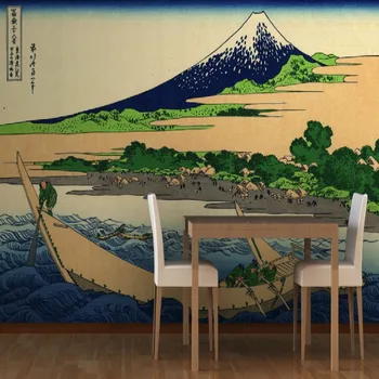 Mural Shore Bay by Hokusai Mural wallpaper for walls background Large living room bedroom wallpaper 3d