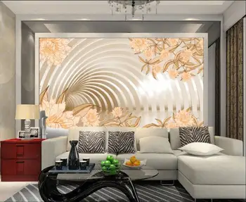 3d wallpaper custom mural non-woven Wall stickers Elegant flowers in 3d space living room wall photo wallpaper for walls 3d
