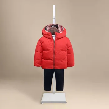 NEW fashion 2016 Kids/toddler/baby brand outerwears boys girls hooded down jackets children coat autumn winter 2-8 years