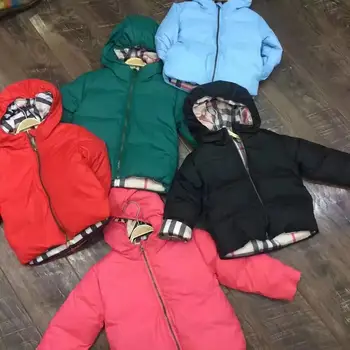 NEW fashion 2016 Kids/toddler/baby brand outerwears boys girls hooded down jackets children coat autumn winter 2-8 years