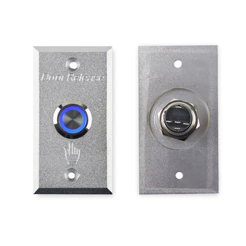 Metal Door Release Switch With LED Light Aluminium Alloy Door Exit Button emergency door security switch for home security alarm