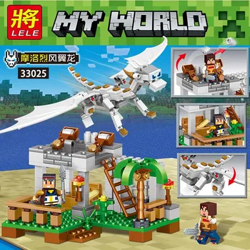 293pcs Building Blocks My World the Jungle Tree House with Moro Storm Pterosaurs Compatible Legoed Mycraft Toys for Children