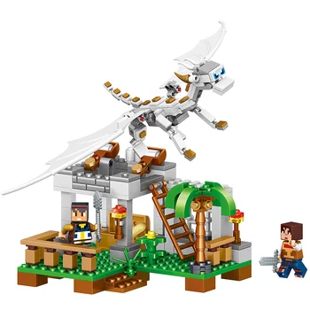 293pcs Building Blocks My World the Jungle Tree House with Moro Storm Pterosaurs Compatible Legoed Mycraft Toys for Children