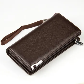 Baellerry Fashion Pu Leather Men's Wallet Brand Men Long Wallets Zipper Coin Purse Wallets Bags Clutch Bifold Card Holder DB5849
