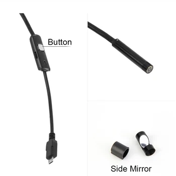7mm 2M USB Endoscope Android Waterproof 6 LED Phone Endoscope Android Borescope Endoscopio Mini Cable Inspection Snake Camera