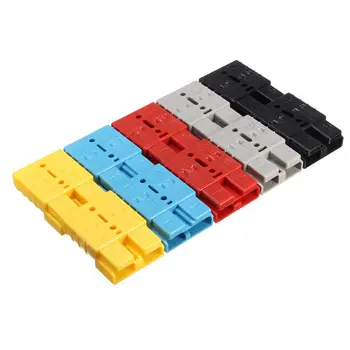 5 Pair 10Pcs Battery Quick Connect Connector Ends Power Plug 50A 8AWG Terminal Pin Winch Disconnect Yellow Gray Red Blue Black