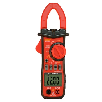 UYIGAO UA2008B Handheld Digital LCD Clamp Meter Multimeter DC/AC Voltage AC Current Resistance Temperature Frequency Duty Rati