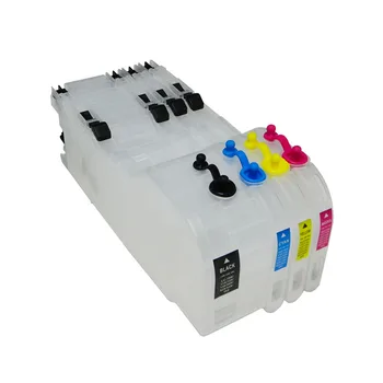 LC529 LC525 LC549 LC545 LC539 LC535 refillable ink cartridges For Brother DCP-J105 DCP-J100 MFC-J200 printer no need chips 4 pcs