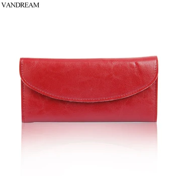 VANDREAM Wallet Female Genius Leather Brand Designer Candy Color Women Wallets Coin Purses Holder Hasp Envelope Long Clutch
