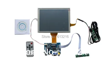 HDMI+VGA +AV of LCD driver board+ EJ080NA-05A 800*600+Remote control and receiver +OSD keypad with cable+ touch panel