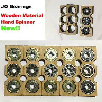 JQ Bearings New Wooden Material Tri-Spinner Fidget Toy Hand Spinner EDC