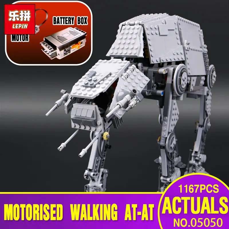 NEW Lepin 05050 Star War Series AT-AT the Robot Electric Remote Control Building Blocks Toys 1137pcs Compatible with 10178
