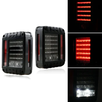2017 NEW Wrangler LED Reverse Brake Tail Lights With USA Standard Plugs For Jeep wrangler 07-16 JK Car Light Replacement Lamp
