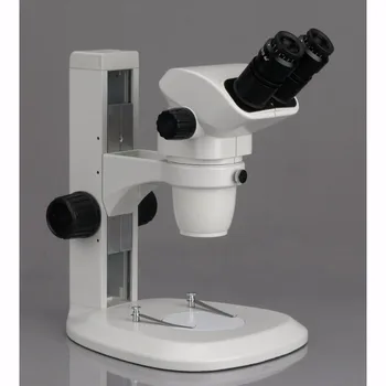 Parfocal Stereo Zoom Microscope--AmScope Supplies Ultimate 6.7x-45x Binocular Parfocal Stereo Zoom Microscope & Track Stand