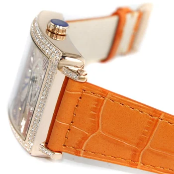 Female genuine leather wristwatch women dress rhinestone watches fashion casual quartz watch Luxury brand Davena 30115 gift